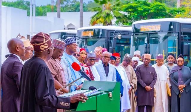 Tinubu unveils CNG station in Abuja