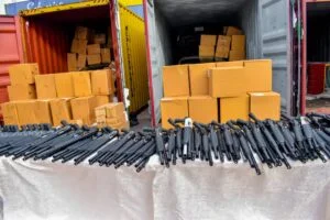 Customs Seizes 399 Rifles Hidden in Tin Can Port Container