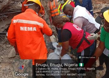 Enugu building collapsed: NEMA  coordinates rescue  operation , recovers one life