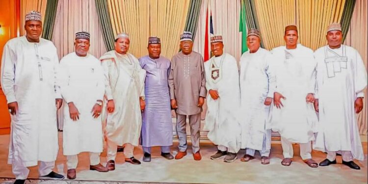 Minister Matawalle leads eight Zamfara lawmakers to Tinubu, pledges APC loyalty